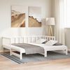 vidaXL Day Bed with Trundle without Mattress White 90x200 cm Solid Wood