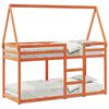 vidaXL Bunk Bed without Mattress Wax Brown 75x190 cm Small Single Solid Wood Pine