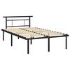 vidaXL Bed Frame without Mattress Black Metal 120x200cm