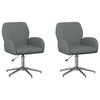 vidaXL Swivel Desk Chairs 2 pcs 54 x 58 x 90 cm Dark Grey Fabric