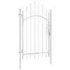 vidaXL Garden Gate Woerden Steel 1x2.45 m White