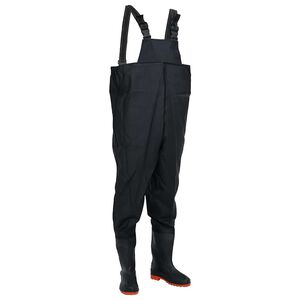 vidaXL Chest Waders with Boots Black Size 42