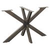 vidaXL Dining Table Leg Spider Shape Black 120x68x(72-73) cm Steel