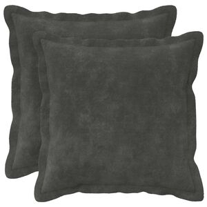 vidaXL Cushion Cover 2 pcs HOUTEN Anthracite 35 x 35 cm