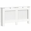 vidaXL Radiator Cover High Gloss White 152 x 19 x 81.5 cm