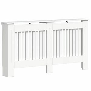 vidaXL Radiator Cover High Gloss White 152 x 19 x 81.5 cm