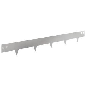 vidaXL Lawn Edging 10 pcs 100 x 12 cm Steel Silver