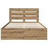 vidaXL Bed Frame Artisian Oak 150 x 200 cm Solid Pine Wood