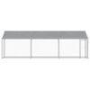vidaXL Dog Cage with Roof and Door Grey 6x2x2 m Galvanised Steel