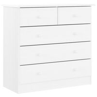 vidaXL Chest of Drawers ALTA White 77x35x73 cm Solid Wood Pine