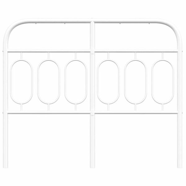 vidaXL Metal Replace Headboard White 120 cm