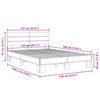 vidaXL Bed Frame without Mattress Sonoma Oak 135x190 cm Double