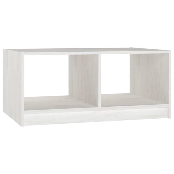 vidaXL Coffee Table White 75x50x33.5 cm Solid Pinewood