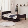 vidaXL Bed Frame without Mattress Dark Brown 160x200 cm Solid Wood