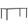 vidaXL Dining Table Black and Concrete Grey 200x100x75 cm MDF