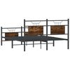 vidaXL Bed Frame without Mattress Smoked Oak 150x200 cm King Size Engineered Wood