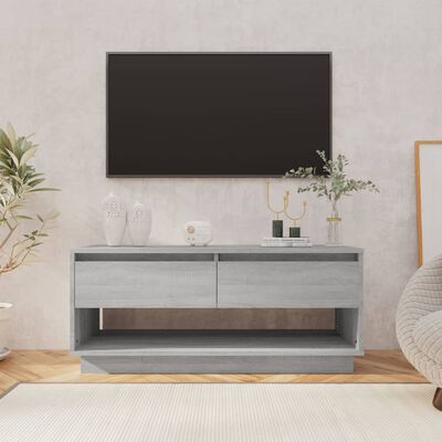 vidaXL TV Cabinet Grey Sonoma 102x41x44 cm Engineered Wood