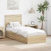 vidaXL Storage Bed with Drawer Sonoma Oak 75 x 190 cm Engineered Wood