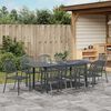 vidaXL Garden Dining Set 9 pcs Anthracite Steel