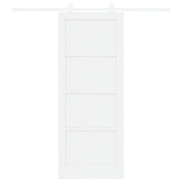 vidaXL Sliding Door ORKDAL White 83 x 211 cm Solid Pine Wood