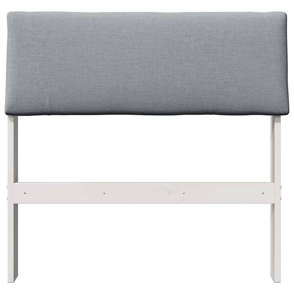 vidaXL Upholstered Headboard Light Grey 80 cm Solid Pine Wood