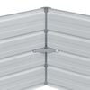 vidaXL Raised Garden Bed Wood Look 129 x 129 x 45 cm Galvanised Steel