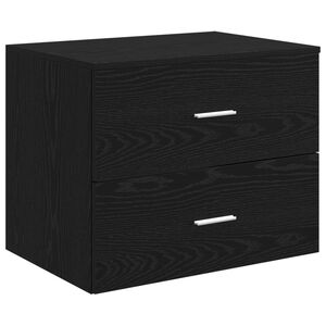 vidaXL Wall-Mounted Bathroom Cabinet Black Oak 62.5 x 44.5 x 50 cm
