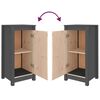 vidaXL Sideboards 2 pcs Grey 39x35x80 cm Solid Wood Pine