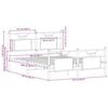 vidaXL Bed Frame without Mattress Smoked Oak 150x200 cm King Size Engineered Wood