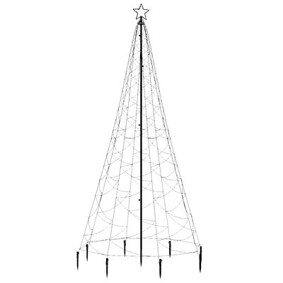 vidaXL Christmas Tree with Metal Post 500 LEDs Colourful 3 m