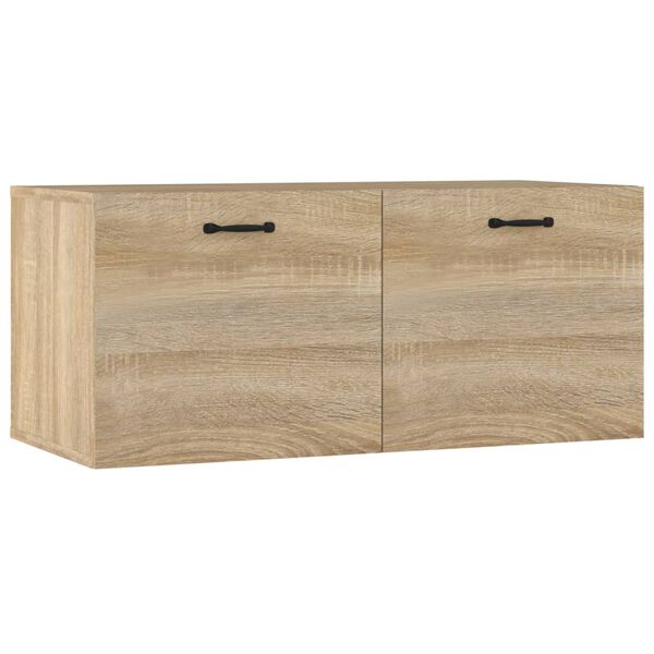 vidaXL Wall Cabinet Sonoma Oak 80x36.5x35 cm Engineered Wood