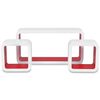 vidaXL Wall Cube Shelves 6 pcs White and Red