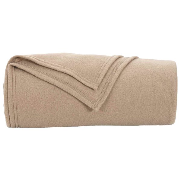 vidaXL Throw Blanket Camel 270 x 240 cm Fleece