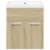 vidaXL 2 Piece Bathroom Furniture Set Sonoma Oak Engineered Wood