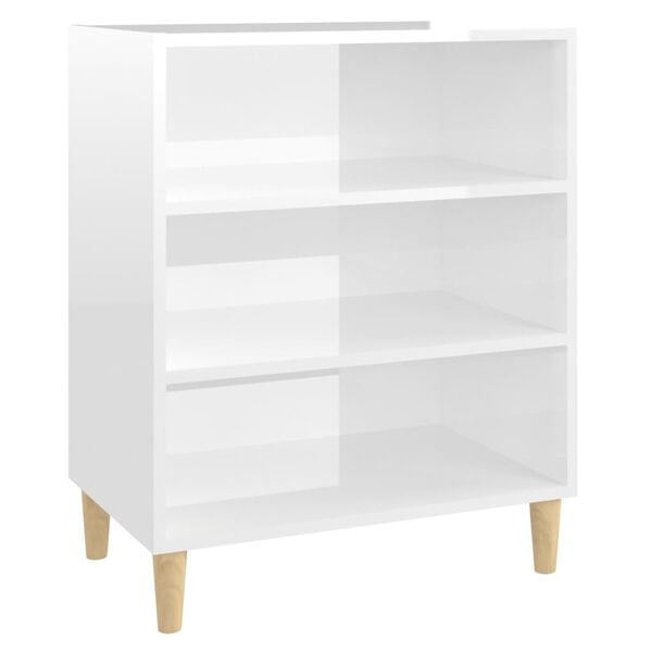 vidaXL Sideboard High Gloss White 57x35x70 cm Engineered Wood