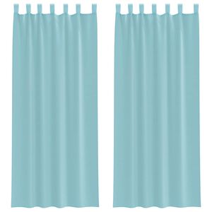 vidaXL Voile Curtains with Loops 2 pcs Turquoise 140x260 cm