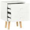 vidaXL Bedside Cabinets 2 pcs White 40x30x50 cm Solid Pinewood