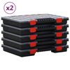 vidaXL Assortment Boxes 10 pcs 40x30x5 cm Polypropylene