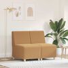 vidaXL Modular Sofa Unit Armless 2 pcs Beige 55 x 74 x 82 cm