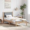 vidaXL Bed Frame with Headboard Light Grey 80 x 200 cm Solid Pine Wood