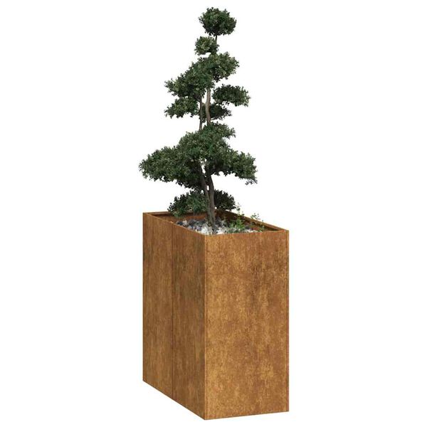 vidaXL Planter Rusty 40x80x80 cm Weathering Steel