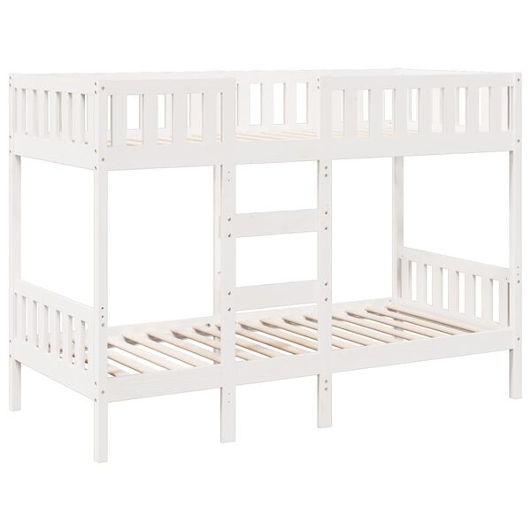 vidaXL Bunk Bed White 80x200 cm Solid Wood Pine