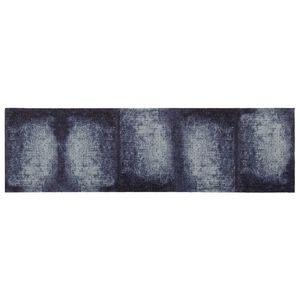 vidaXL Kitchen Rug Blue Shade 150 x 45 cm 100% Polyamide Washable
