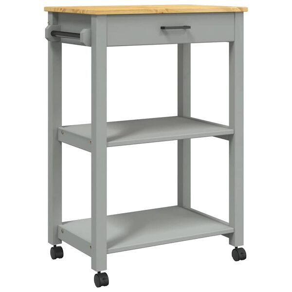 vidaXL Kitchen Trolley MONZA 60x40x88.5 cm Solid Wood Pine
