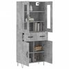 vidaXL Highboard Concrete Grey 69.5x34x180 cm Engineered Wood