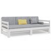 vidaXL Pull-out Day Bed without Mattress White 2x(80x200)cm