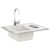 vidaXL Sink White 620 x 500 mm 80% Quartz and 20% Resin