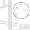 vidaXL Metal Bed Frame without Mattress with Headboard White 135x190cm