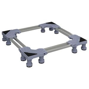 vidaXL Washing Machine Base Grey 67 x 67 x 12 cm Stainless Steel