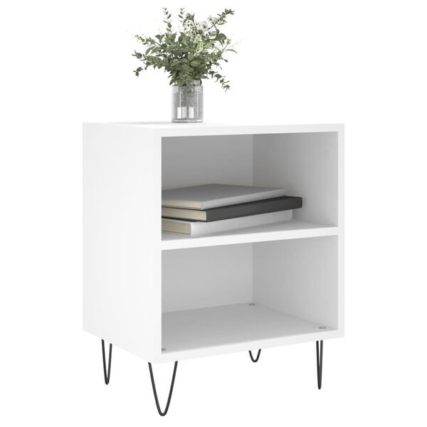 vidaXL Bedside Cabinets 2 pcs White 40x30x50 cm Engineered Wood